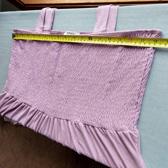 2X Zenana Smocked Tiered Midi Dress Lt Rose Pink Plus sized comfort brand new - Picture 8 of 16